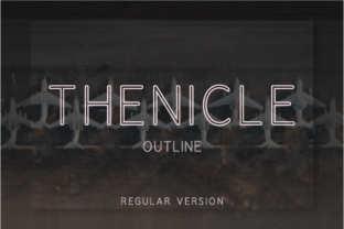 Thenicle Outline Regular: A Modern Sans Serif for Branding Projects